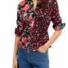 Blumiges Hemd mit Raffungen Blumiges Hemd mit Raffungen