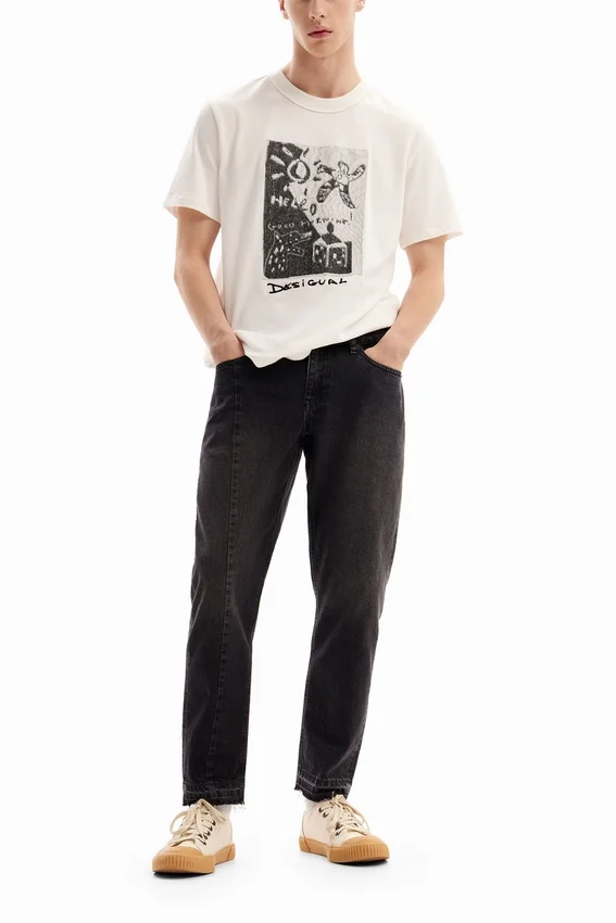 Carrot-Jeans mit doppeltem Bund Carrot-Jeans mit doppeltem Bund