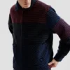 Chenille-Mäntel mit Farbblöcken Chenille-Mäntel mit Farbblöcken