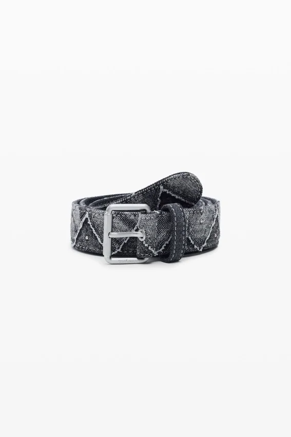 Denim-Gürtel mit Zickzackmuster Denim-Gürtel mit Zickzackmuster