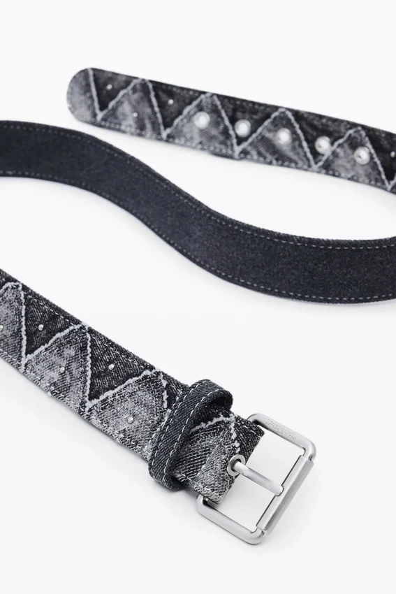 Denim-Gürtel mit Zickzackmuster Denim-Gürtel mit Zickzackmuster
