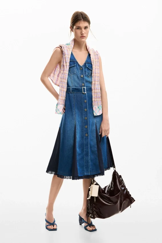 Denim-Midi-Kleid Denim-Midi-Kleid