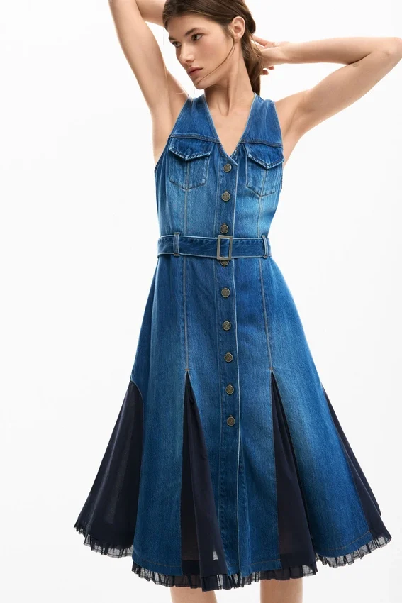 Denim-Midi-Kleid Denim-Midi-Kleid