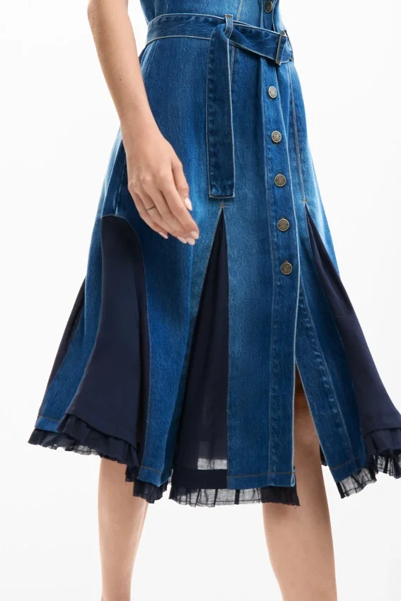 Denim-Midi-Kleid Denim-Midi-Kleid