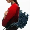 Denim-Tasche mit Applikationen Denim-Tasche mit Applikationen