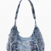 Denim-Tasche mit Schnallen Denim-Tasche mit Schnallen