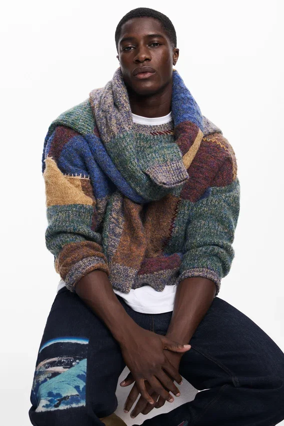 Dicker Patchwork-Pullover Dicker Patchwork-Pullover