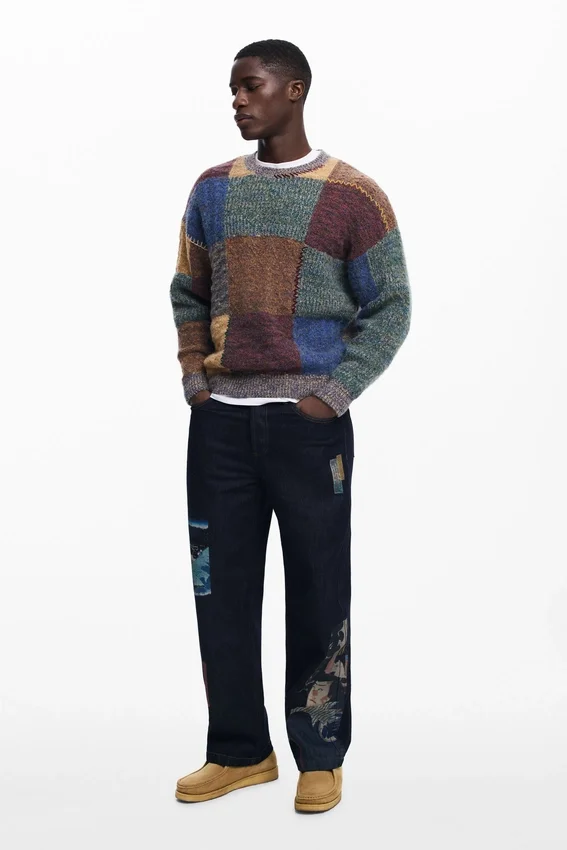 Dicker Patchwork-Pullover Dicker Patchwork-Pullover