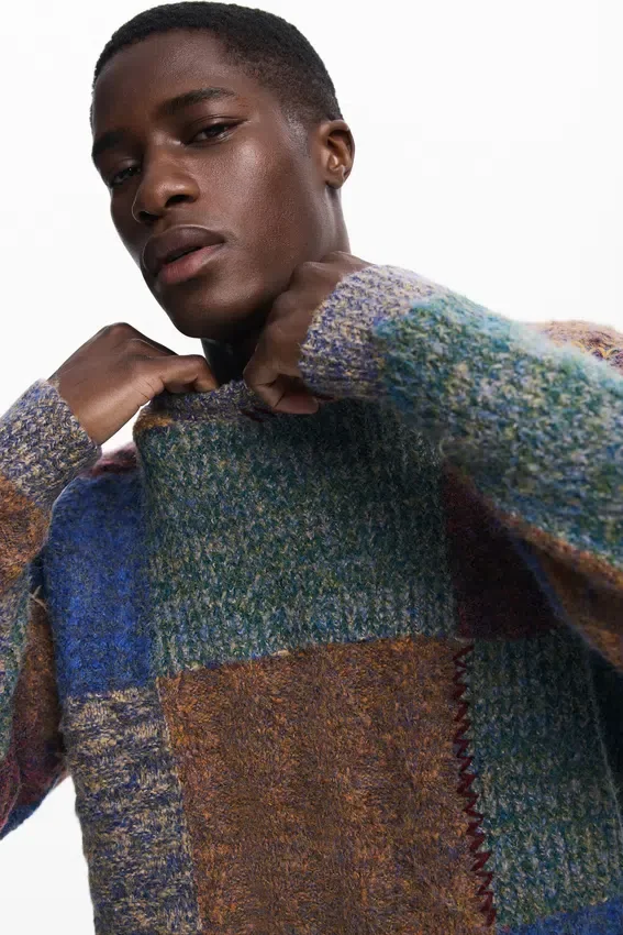 Dicker Patchwork-Pullover Dicker Patchwork-Pullover