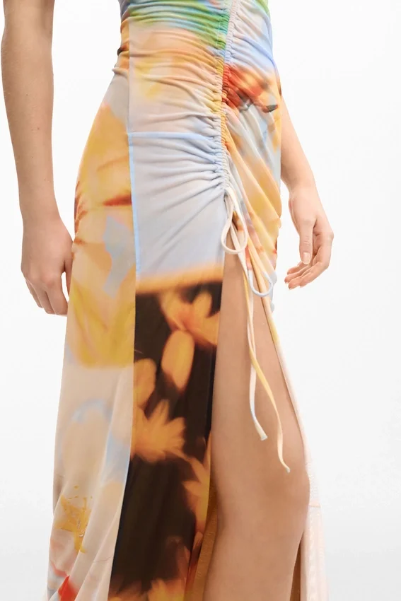 Drapiertes langes Kleid Drapiertes langes Kleid