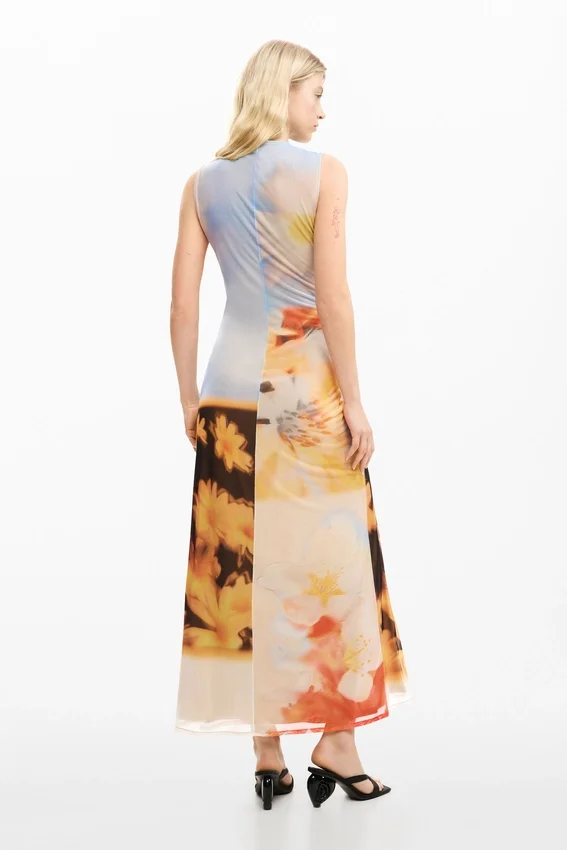 Drapiertes langes Kleid Drapiertes langes Kleid