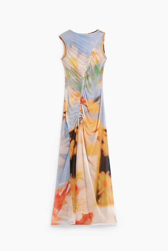 Drapiertes langes Kleid Drapiertes langes Kleid