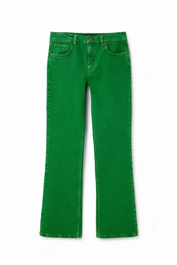 Einfarbige Flare-Jeans Einfarbige Flare-Jeans