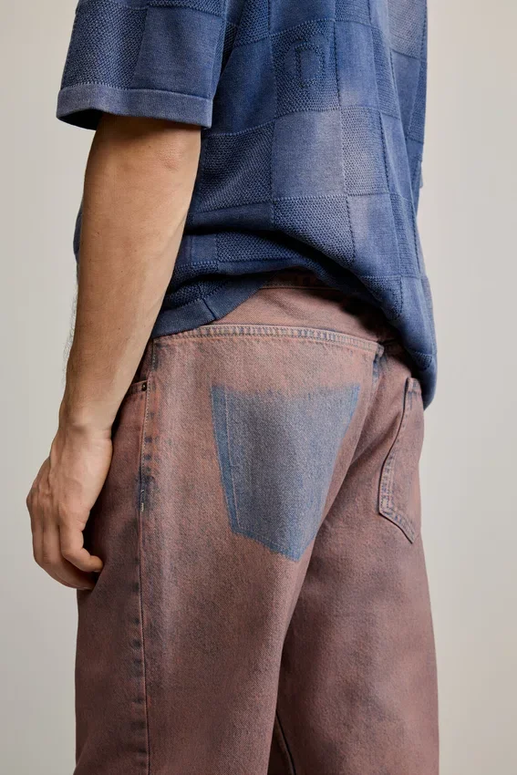 Einfarbige Jeans-Hose Einfarbige Jeans-Hose