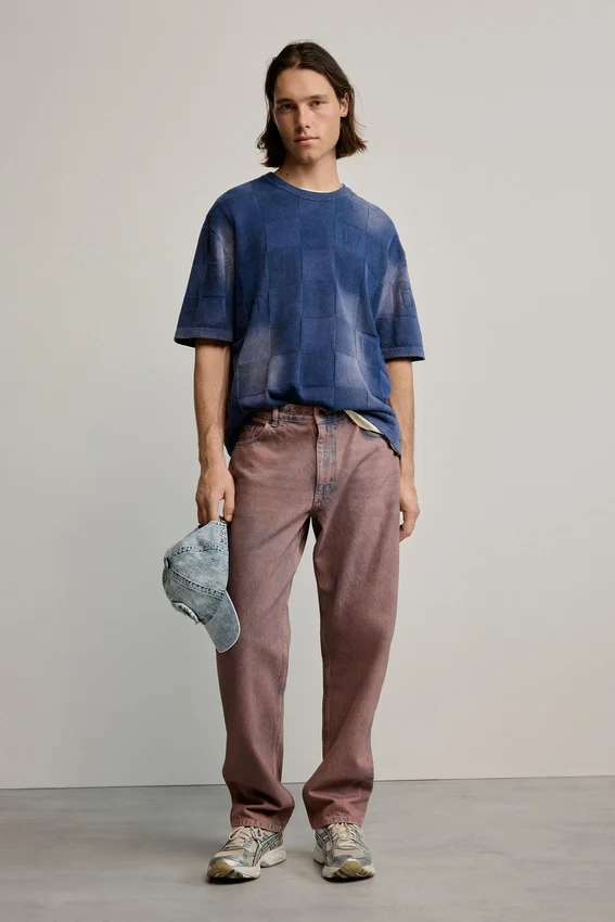 Einfarbige Jeans-Hose Einfarbige Jeans-Hose