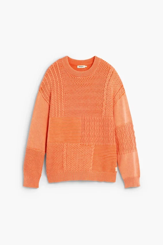 Einfarbiger Strickpullover Einfarbiger Strickpullover