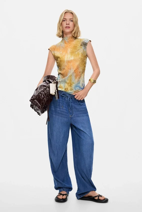 Elastische lange Jeans-Hose Elastische lange Jeans-Hose