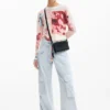Feinstrick-Pullover mit Collage-Print Feinstrick-Pullover mit Collage-Print