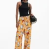 Fließende Hose mit Blumenmuster Fließende Hose mit Blumenmuster