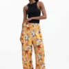 Fließende Hose mit Blumenmuster Fließende Hose mit Blumenmuster