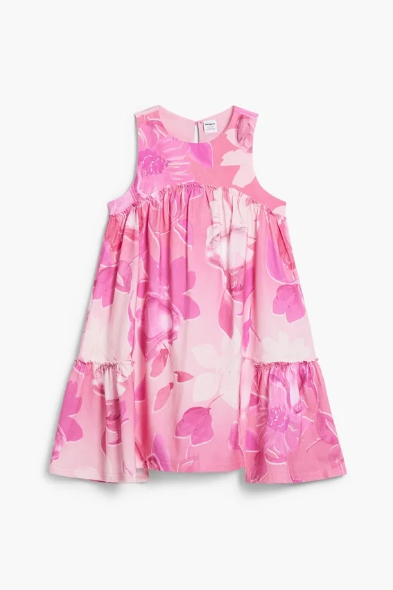 Gerafftes Blumenkleid Gerafftes Blumenkleid