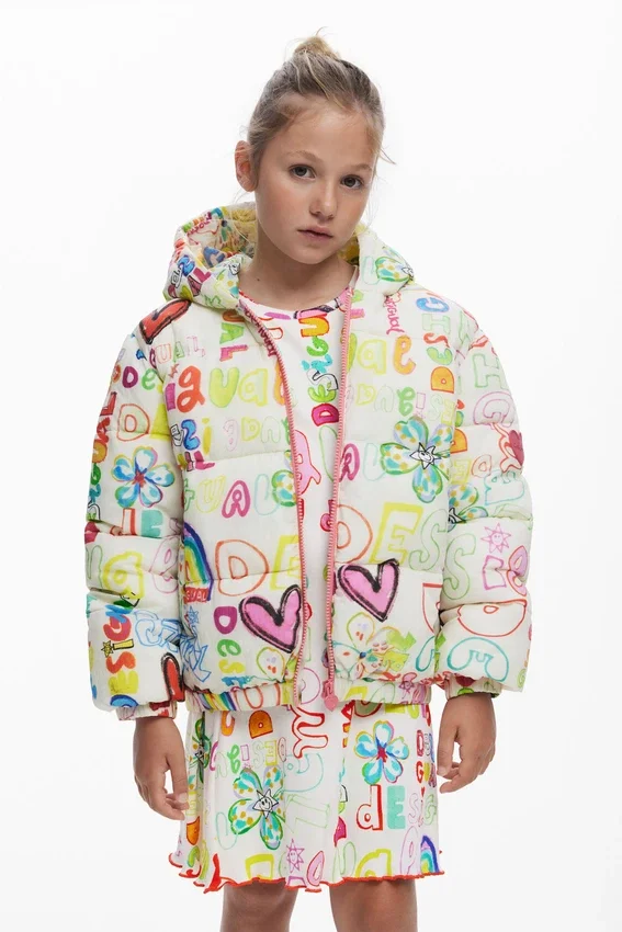 Gesteppte Jacke mit Schriftzug Gesteppte Jacke mit Schriftzug