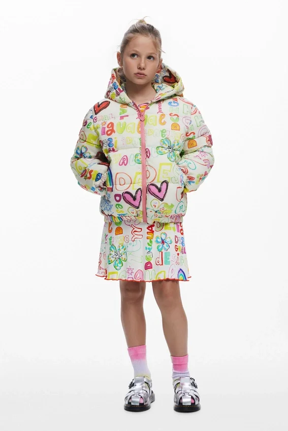 Gesteppte Jacke mit Schriftzug Gesteppte Jacke mit Schriftzug