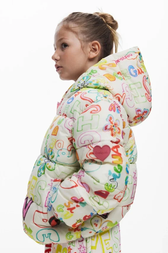 Gesteppte Jacke mit Schriftzug Gesteppte Jacke mit Schriftzug