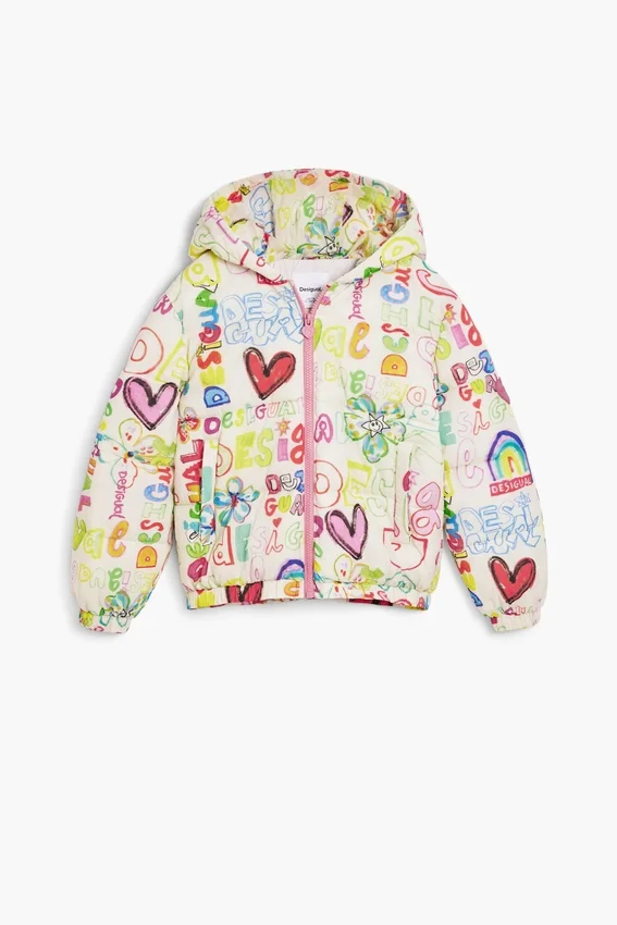 Gesteppte Jacke mit Schriftzug Gesteppte Jacke mit Schriftzug