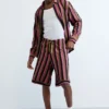 Gestreifte Strick-Bermudas Gestreifte Strick-Bermudas