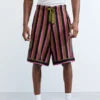 Gestreifte Strick-Bermudas Gestreifte Strick-Bermudas