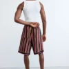 Gestreifte Strick-Bermudas Gestreifte Strick-Bermudas