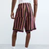 Gestreifte Strick-Bermudas Gestreifte Strick-Bermudas