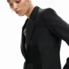 Gestreifter Patchwork-Blazer