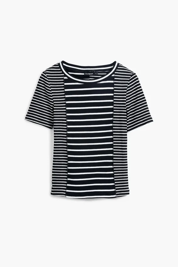Gestreiftes Kurzarm-T-Shirt Gestreiftes Kurzarm-T-Shirt