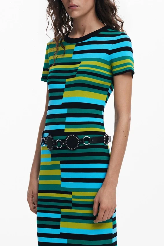 Gestreiftes langes Kleid Gestreiftes langes Kleid
