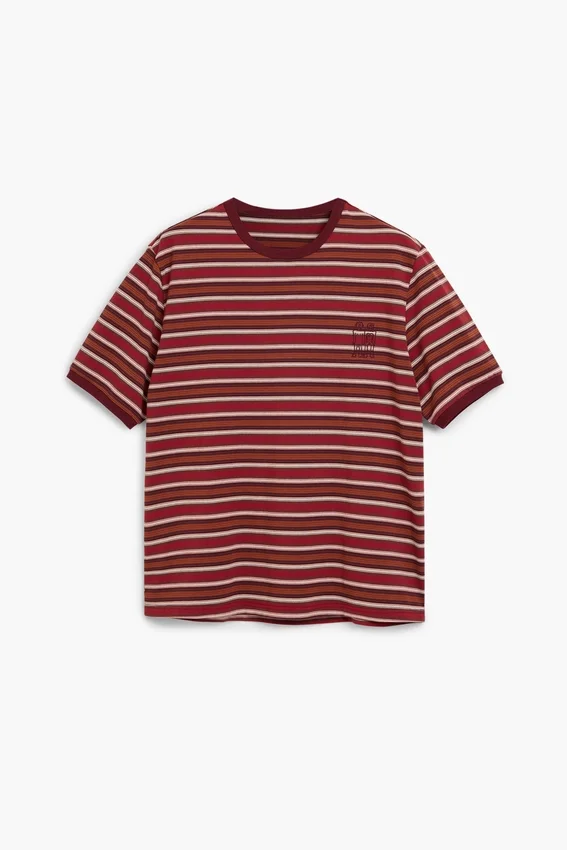 Gestreiftes Strick-T-Shirt Gestreiftes Strick-T-Shirt