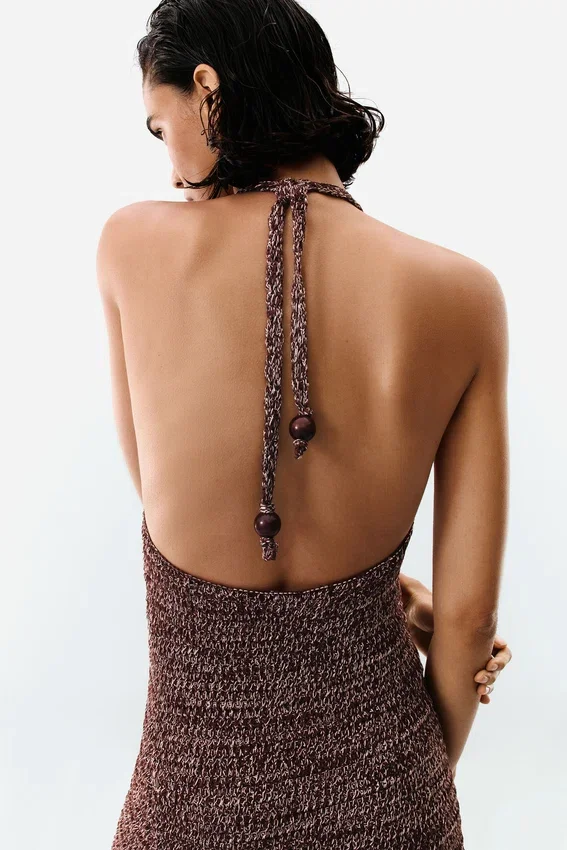 Gestricktes Trägerkleid Gestricktes Trägerkleid