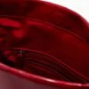 Mittlere glänzende Tasche mit Klappe Mittlere glänzende Tasche mit Klappe