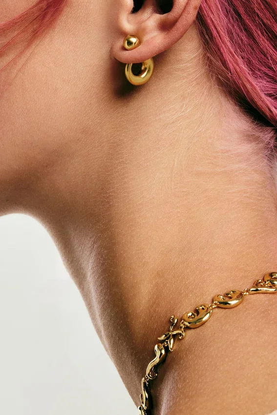 Goldene Ohrringe Zalio Goldene Ohrringe Zalio