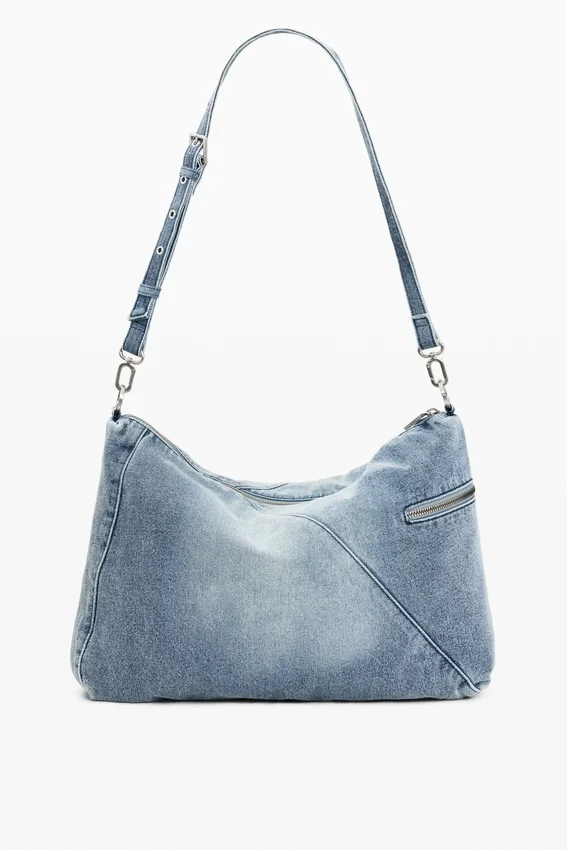 Große Denim-Charms-Tasche Große Denim-Charms-Tasche