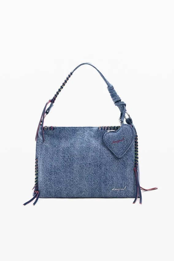Große Denim-Herztasche Große Denim-Herztasche