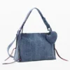 Große Denim-Herztasche Große Denim-Herztasche