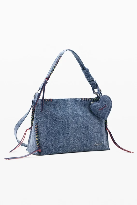 Große Denim-Herztasche Große Denim-Herztasche