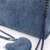 Große Denim-Herztasche Große Denim-Herztasche