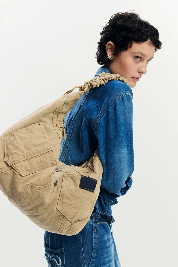 Große Denim-Tasche Große Denim-Tasche