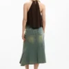Halterbluse mit Applikationen
