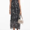Halterkleid mit floralen Illustrationen Halterkleid mit floralen Illustrationen