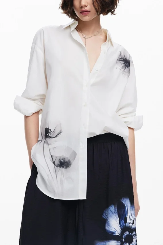 Hemd mit Mohnblumenprint Hemd mit Mohnblumenprint