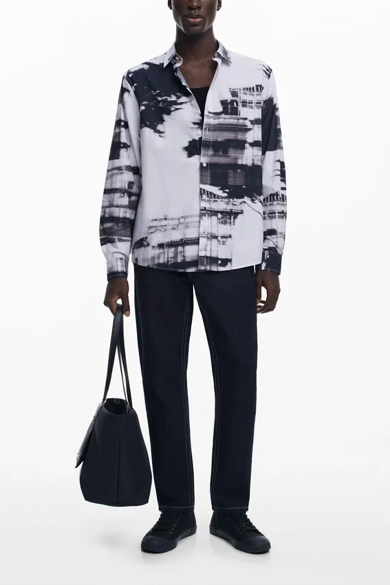 Hemd mit urbanem Print Hemd mit urbanem Print